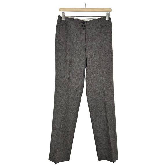 ANN TAYLOR Wool Blend Work Career Pants Womans 0 grey flat front straight leg - Picture 1 of 10